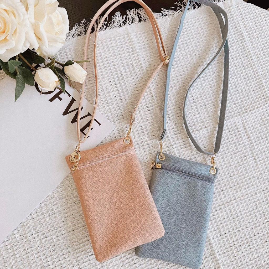 Mini Crossbody Bag PU Litchi Pattern Personalized Phone Bag Sweet Women's Convenient Shoulder Bag Purses and Handbags