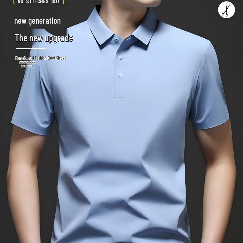 

Men s Seamless Quick-Dry Breathable Polo T-Shirt 175/54/XXL