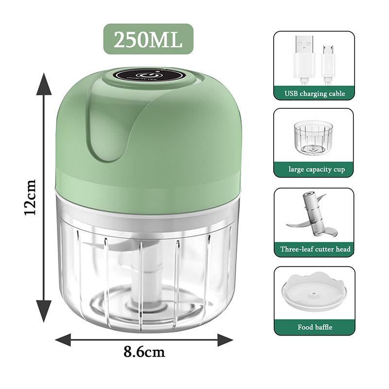 Electric Garlic Masher Crusher Cutter Meat Mincer Food Chopping Vegetable Chopper Kitchen Tools Grinder Pepper Chili Machine