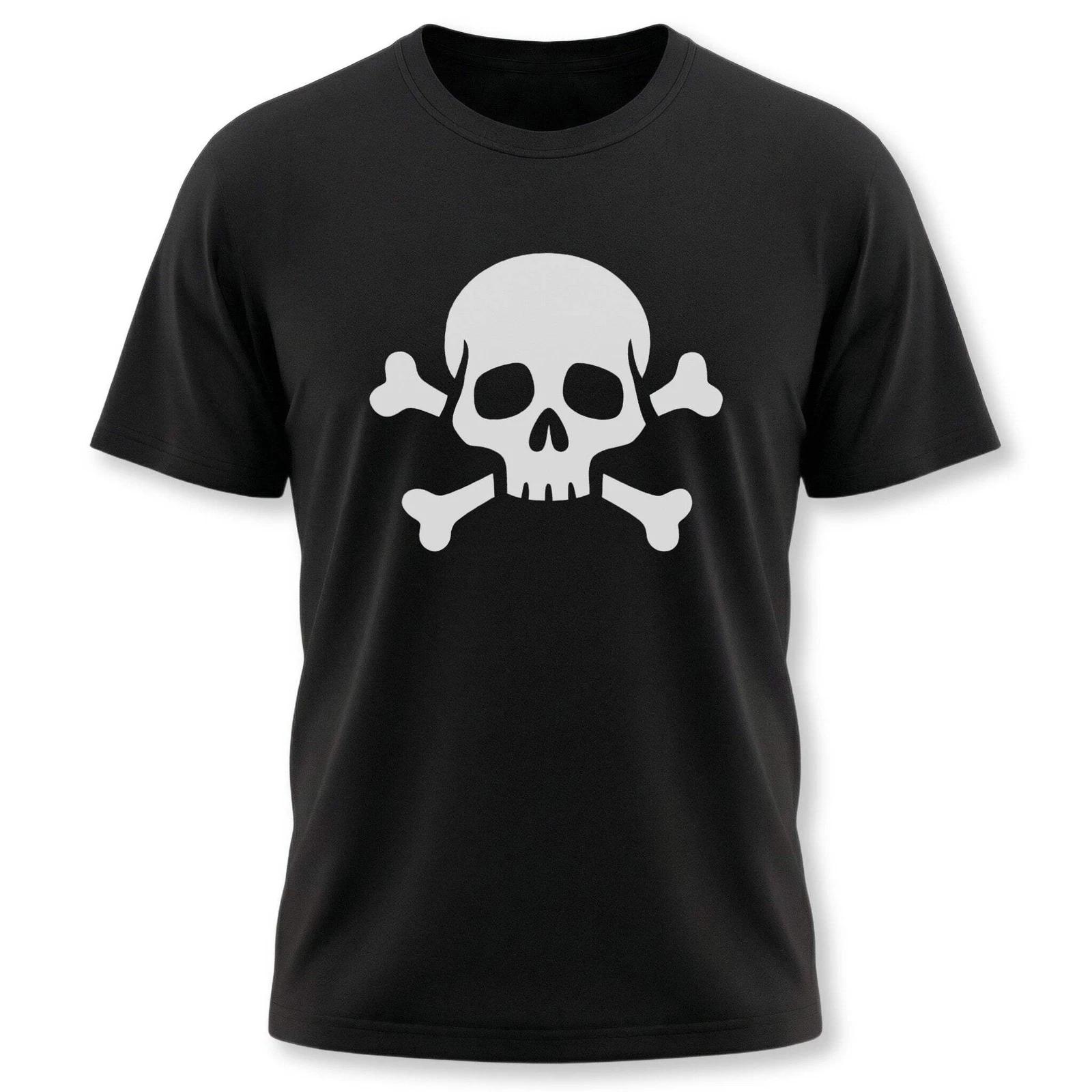 Skull & Crossbones T-Shirt | Gothic Pirate Unisex Graphic Print Tee Shirt XL
