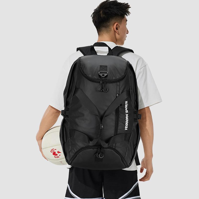 VEIDOORN Polyester 3 in 1 Backpack Handbag Large Unisex Black VDBBSHY