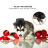 Fashionable Birthday Party Pet Dogs Cats Black Sequin Hat Cap Bow Tie Set Pet Supplies