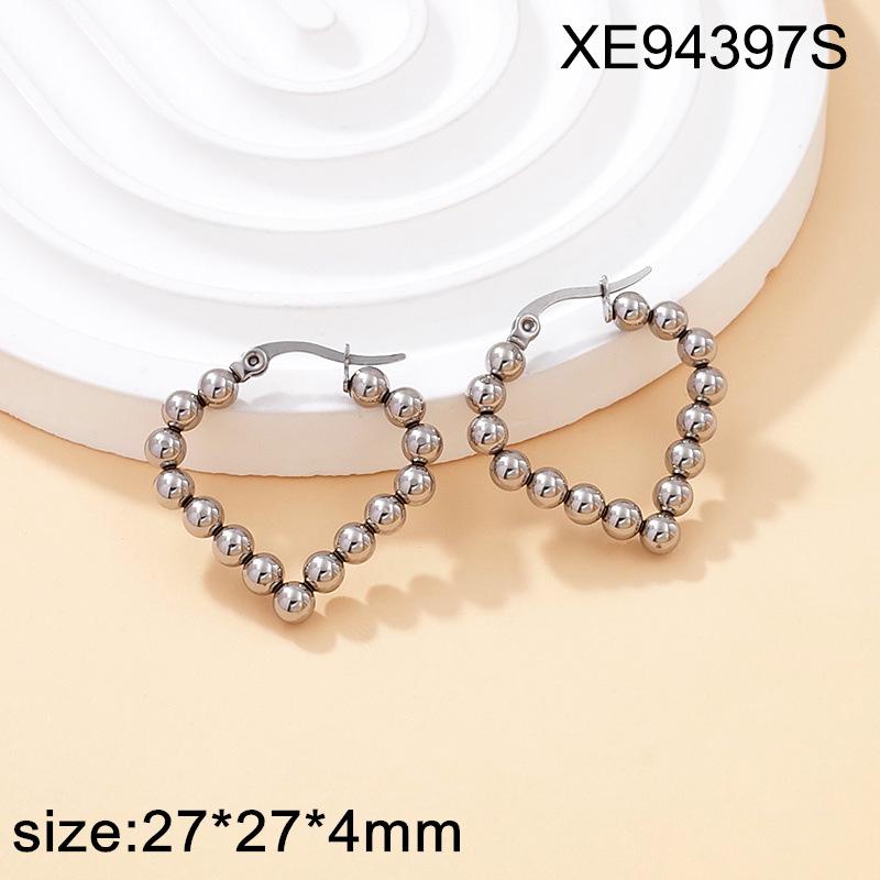 Gold Plated Geometric Titanium Steel Earrings for Women: Simple & Versatile Hot-Selling Accessories