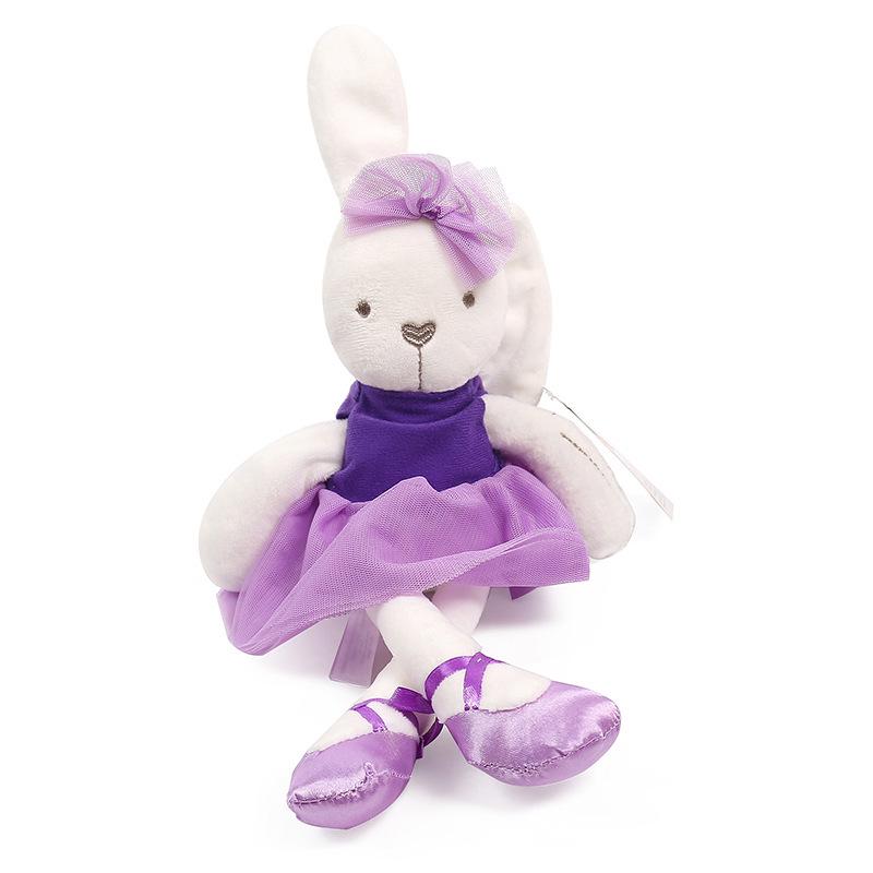 

Pink Skirt Sleepy Rabbit Plush Doll - Cute and Soothing Baby Toy 30cm Фіолетовий
