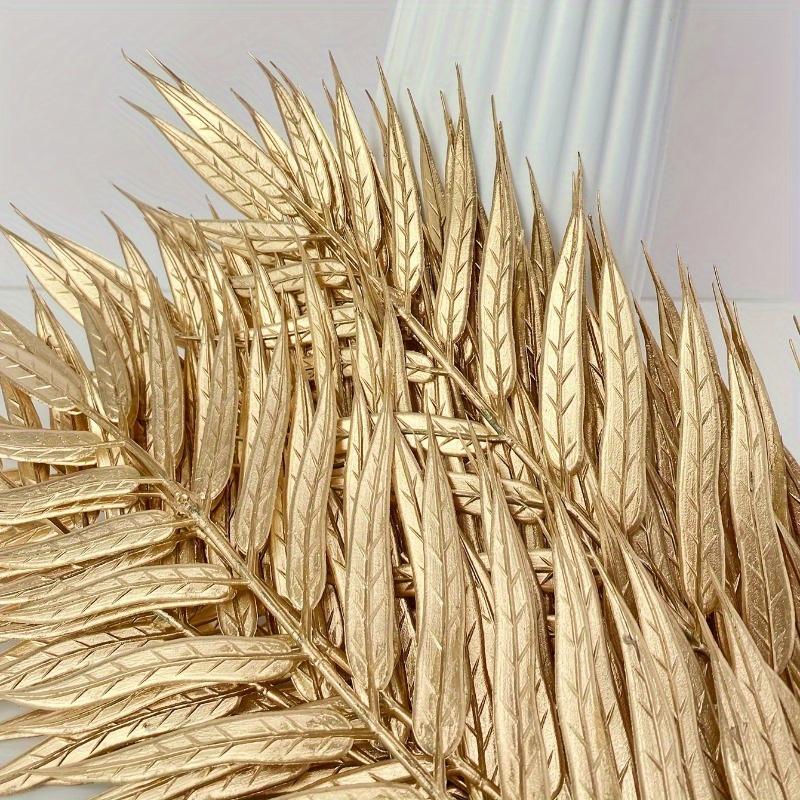 10pcs Artificial Palm Leaves Weddings Halloween Birthdays Anniversaries Thanksgiving Day Christmas Decor Plastic Home Decoration