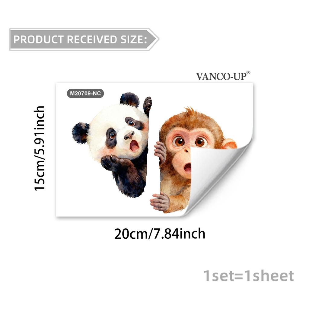 Self-adhesive Cartoon Animals Flowers Butterflies Switch Wall Stickers Puppy Kitten for Bedroom Living Room Home Decor