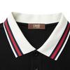 100% Cotton Men's Short Sleeve Polo Shirt with Color Contrast and Embroidery