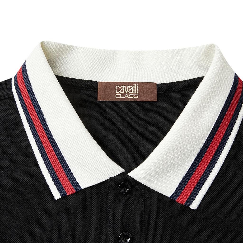100% Cotton Men's Short Sleeve Polo Shirt with Color Contrast and Embroidery