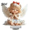 Spring Swing Car Accessories Angel Girl Ornament 2D Double Sided Acrylic Dashboard Bouncing Office Table Decorations Decor with Adhesive Base,