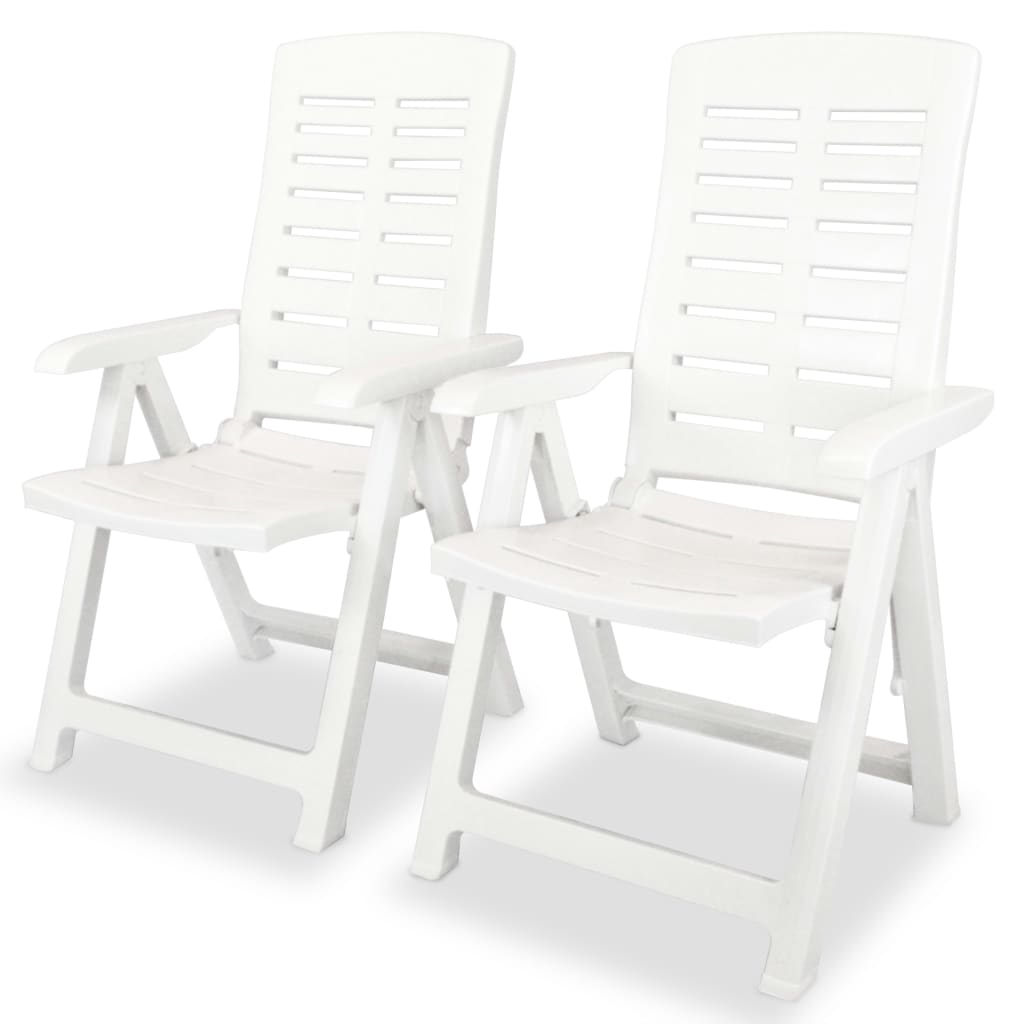 Adjustable Garden Chairs 2 pcs Plastic