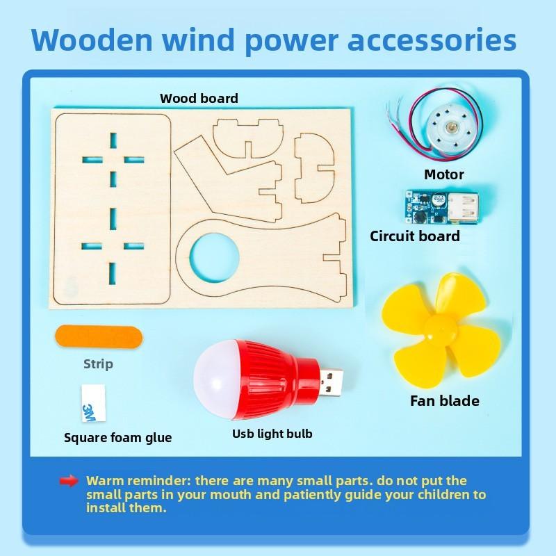 Science Experiment Diy Wind Power Generator Kit For Students Educational Physics Toy