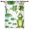 Frog Shadow Leaf Plant Natural  Window Curtains Curtains for Living Room Decorative Items Living Room