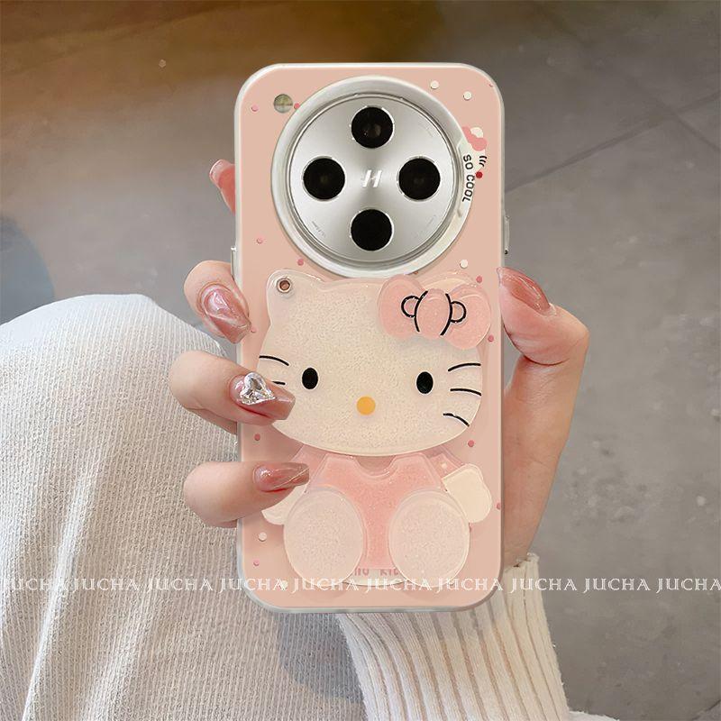 Applicable To Oppofindx8 Mobile Phone Case Cartoon Female OPPOfindx7ultra with Lanyard Pink KT Cat Mirror