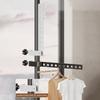 Foldable Rotatable Black Clothes Rack Clothes Hangers Wall Mounted Hanger Drying Rack Spacesaving Aluminum Clothes Organization
