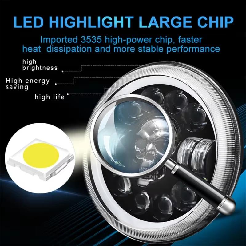 7-inch Harley RGB Skull Headlight for Off-road & Wrangler