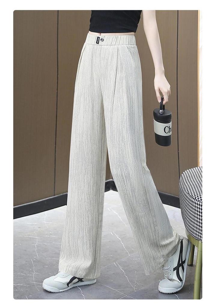 Stylish Women's High-Waisted Wide-Leg Pants - Summer Thin & Comfortable