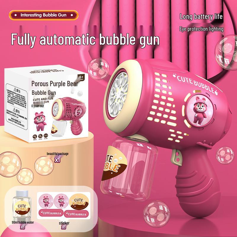 Gatling Bubble Gun: Automatic Electric Handheld Bubble Maker for Kids