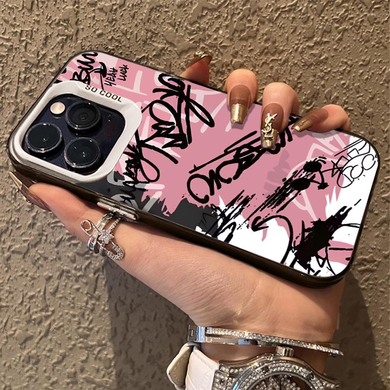 Fashion Lip Print English Plating PC Case for Xiaomi Redmi Note 13 14 12 11 Pro Plus 4G 5G 12S 11S 10S 10 9 9S 12C 13C 14C A3 A4