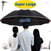 Large 135Cm Automatic Folding Umbrella, Reinforced Windproof Strong, Safety Reflective, Big Sun And Rain Umbrellas For Men Women
