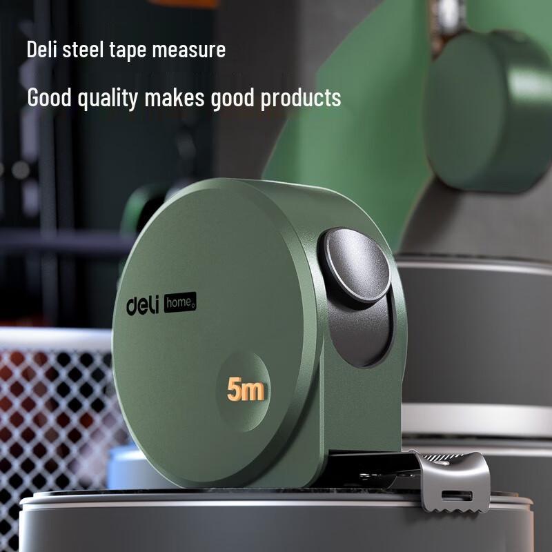 Deli 5m High-Precision Retractable Steel Measuring Tape CN plug (adapter included)