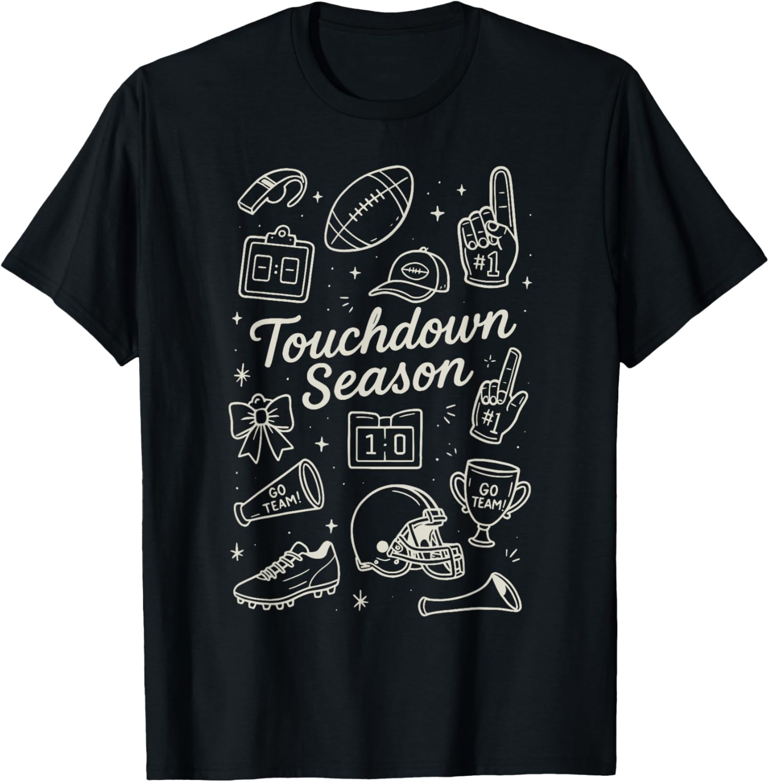 Touchdown Season Football Coquette Bow Game Day Unisex T-Shirt Unisex T-Shirt M