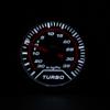 2"52mm 12V Racing Car Auto Turbo Boost Gauge -30In.hg~35PSI Smoke Lens Turbo Kit White LED Display Turbo Pressure Meter