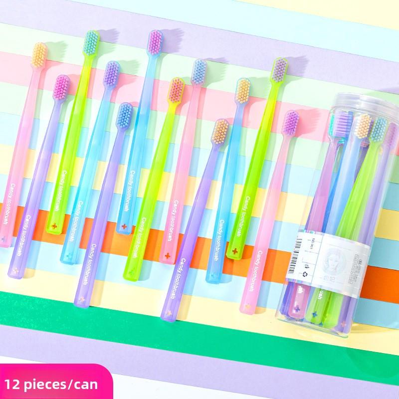 12Pcs Toothbrushes Soft Bristles Adult Household Teeth Cleaning Brush Oral Care