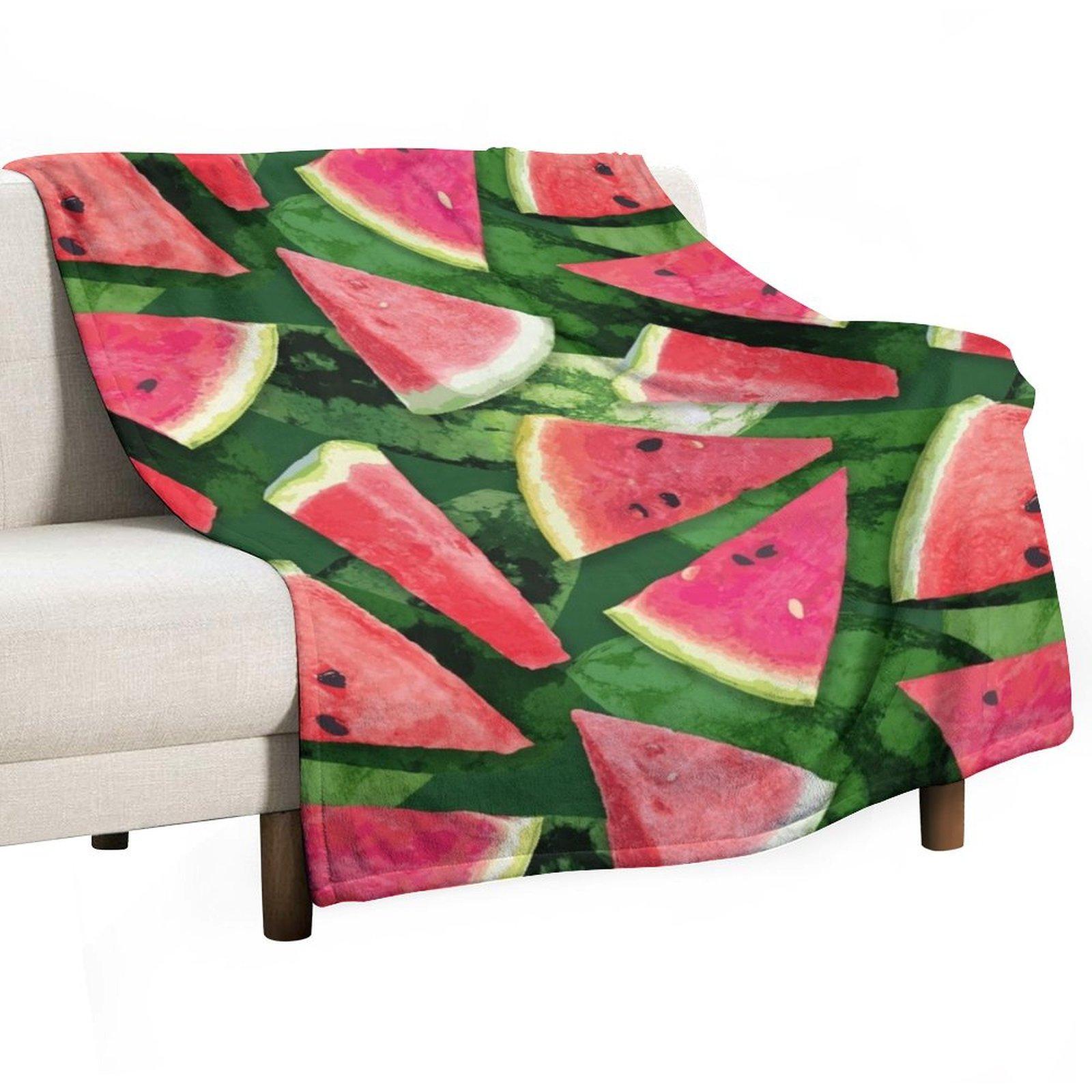 Watermelon Pattern Creation Throw Blanket valentine gift ideas heavy to sleep Luxury Throw Soft Plaid Blankets 30x40in