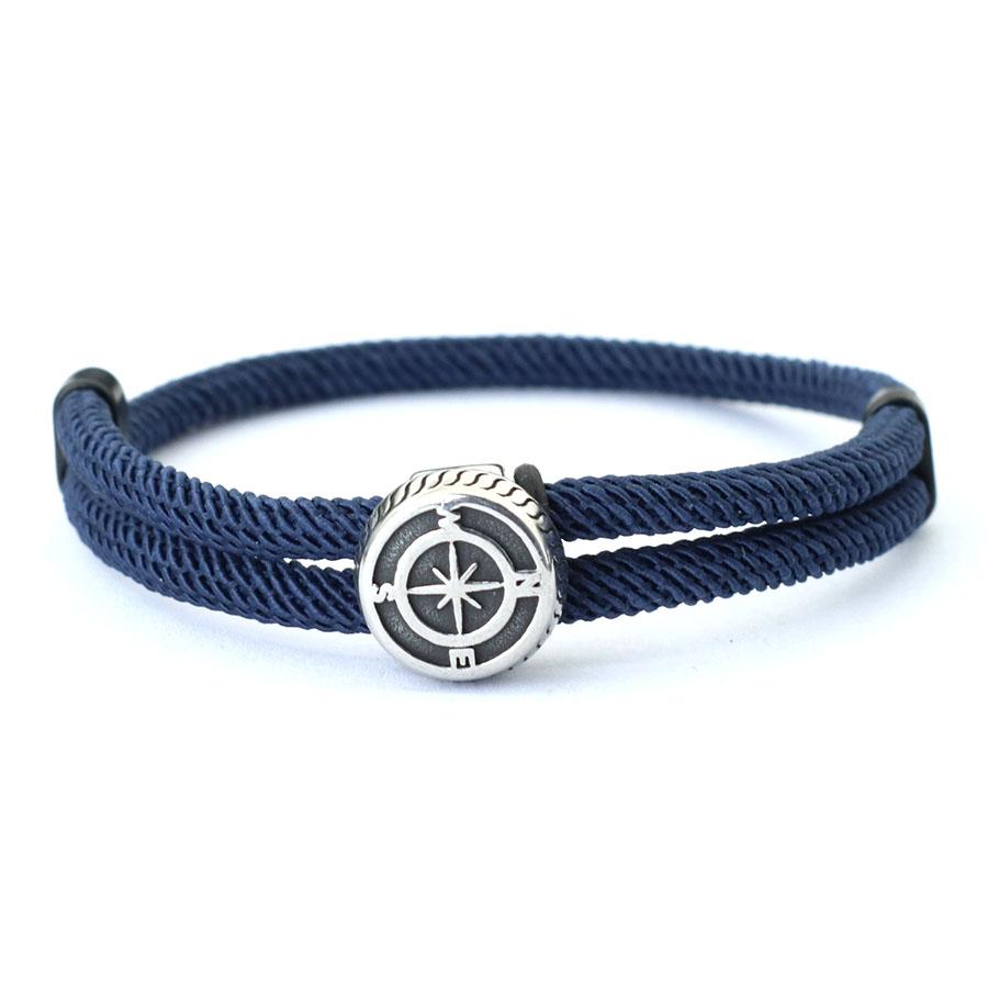 

Noter Vintage Navigation Compass Mens Bracelet With Rope Adjustable Pirate Viking Braslet Red Thread Braclet Accesorios Hombre тёмно-синий