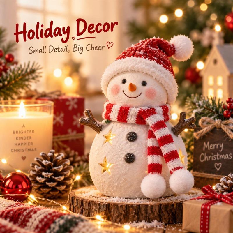Mini Knit Hat Christmas Scarf Set Knitting Craft Xmas Decorative Handmade DIY Craft Decoration Plush Toy Small Scarf Ornament