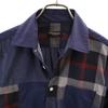 BLACK LABEL CRESTBRIDGE Long Sleeve Checkered X Denim Patchwork Shirt S Men's Used