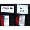 Used Good Condition Made In France LACOSTE AH6788 Crocodile Logo Patch Organic Cotton Border Sweater Knit FR:3 US:S Navy Navy Blue Red