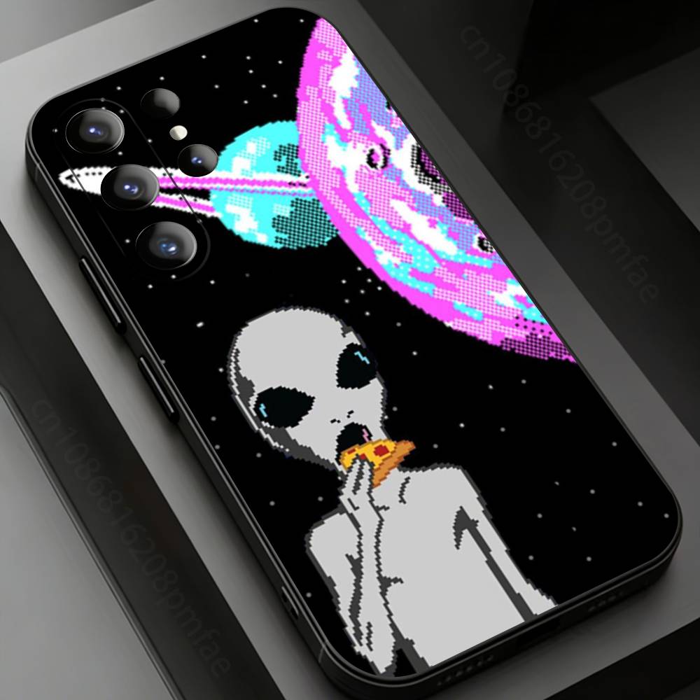 

Смешной Космический НЛО Инопланетная Штука Чехол для телефона для Samsung Galaxy S24,25,26,23 22,21,S20 Plus Ultra FE мягкие чехлы fundas Samsung S23plus5G