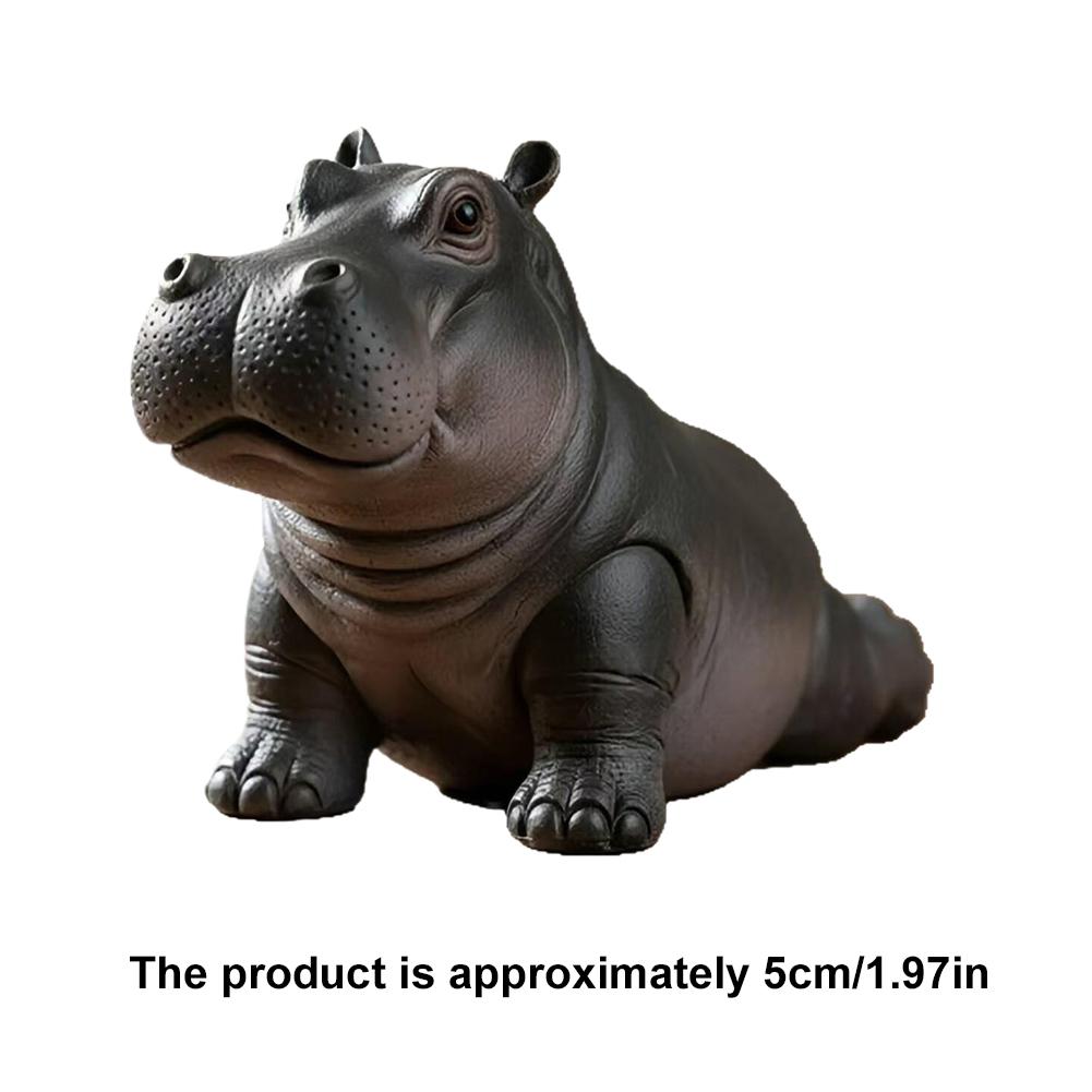 Creative Hippo Yoga Figurine Home Decoration Cute Animal Yoga Ornament Resin Hippo Figurine Desktop Decoration Funny Gift