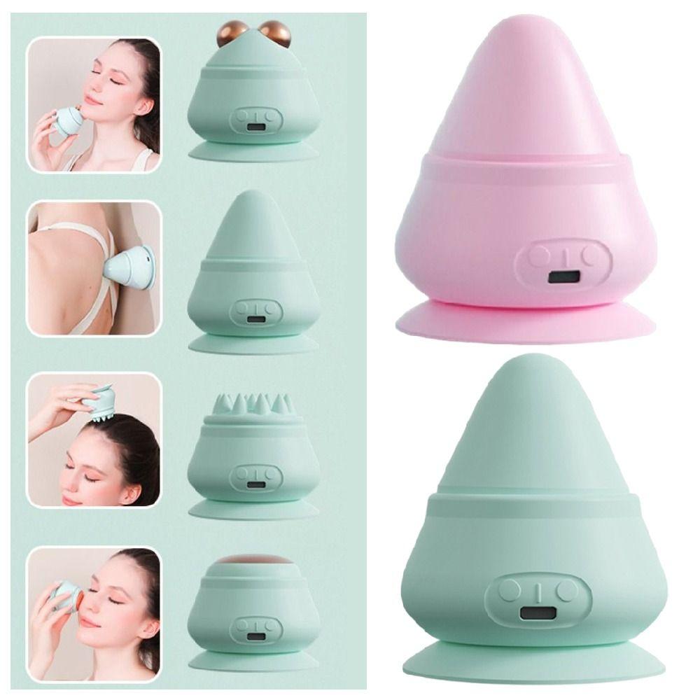 4Heads Electric Self-Massage Ball Hot Compress Silicone Massage Cone Fitness