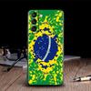 Brazil Flag Silicone Case For Samsung S23 Ultra S24 5G S21 S20 FE Back Cover Galaxy S22 s23 S24 S10 Plus Case Brazilian Football