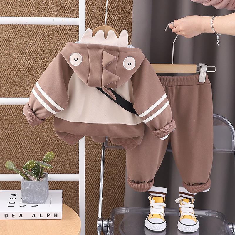 Dětská kreslená mikina s kapucí třídílná sportovní souprava - ležérní jarní/podzimní oblečení