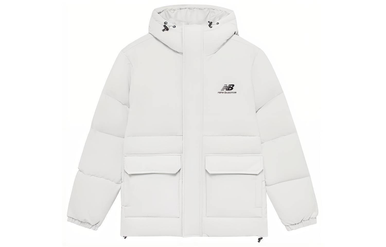 New Balance Down Jackets Men s White Hooded Moderate Other AMJ23340-GYM S