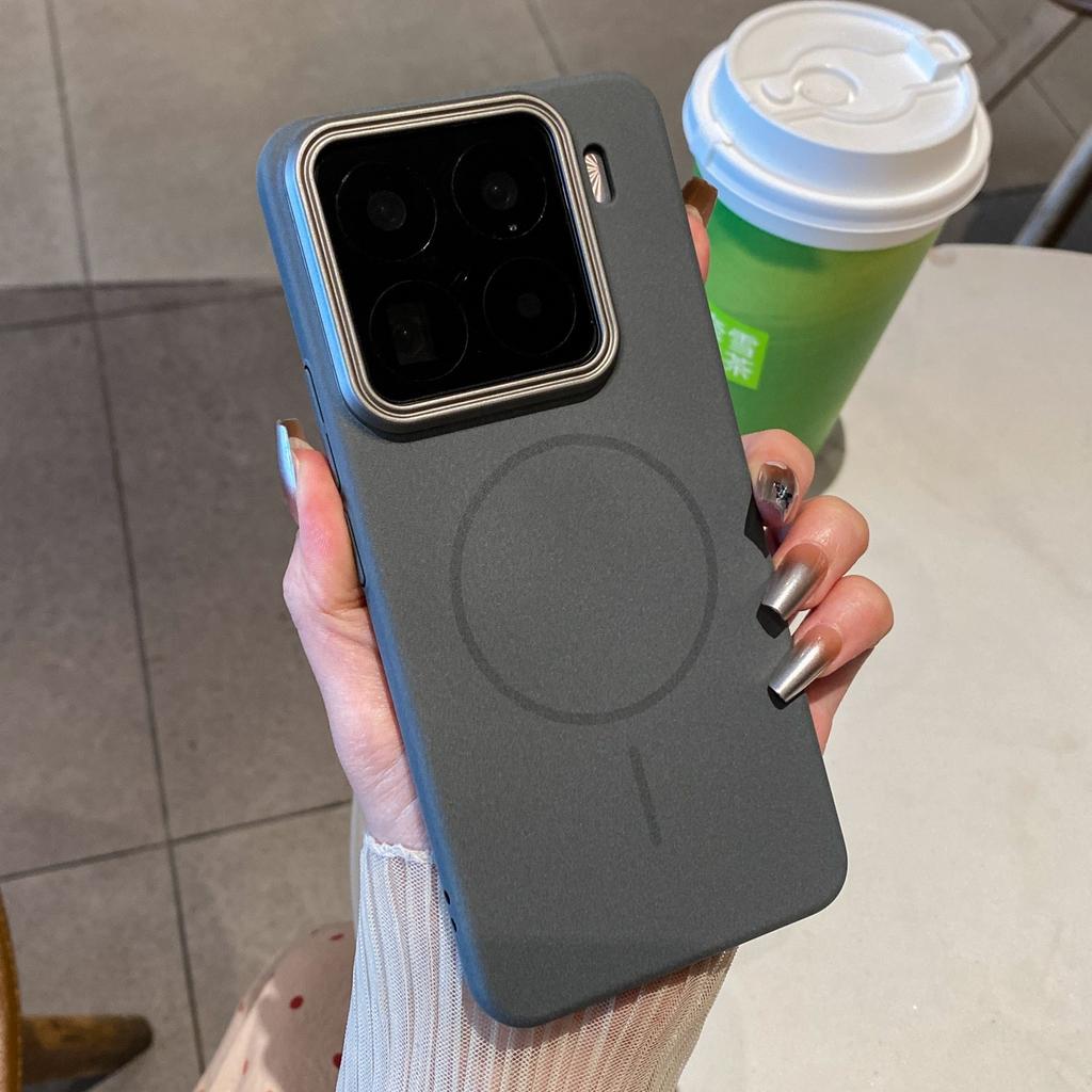 Lyxigt Sandsten Matt Mjukt Fodral för Xiaomi Mi 13 14 15 15S Pro Ultra Redmi K80 POCO F7 För Magsafe Trådlös Laddning Cover