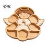 Durable Christmas Food Tray Tree Serving Platter, Wooden Snack for Holiday Parties, Multi-Compartment Display Festive Fruit Dish with Compartments
