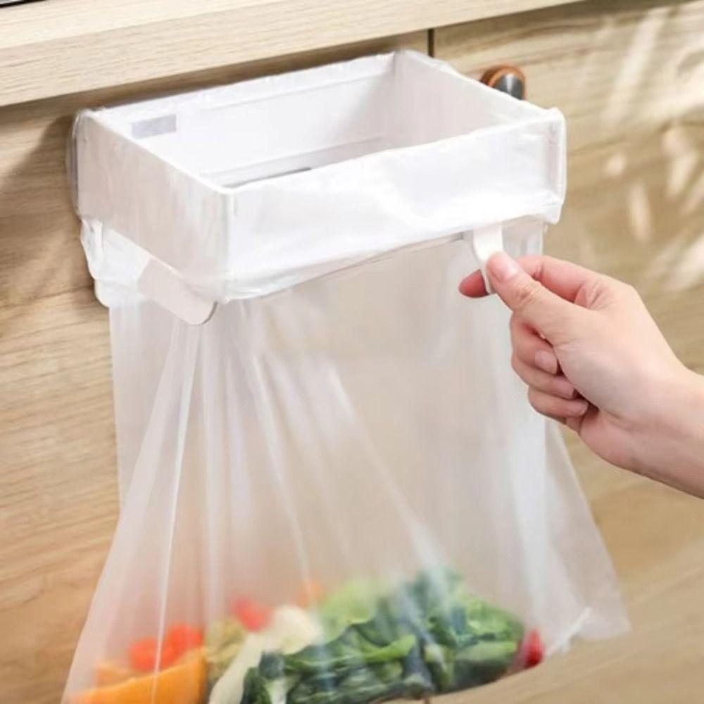 Hanging Trash Bag Holder Foldable Plastic Bag Rack New Folding Trash Can