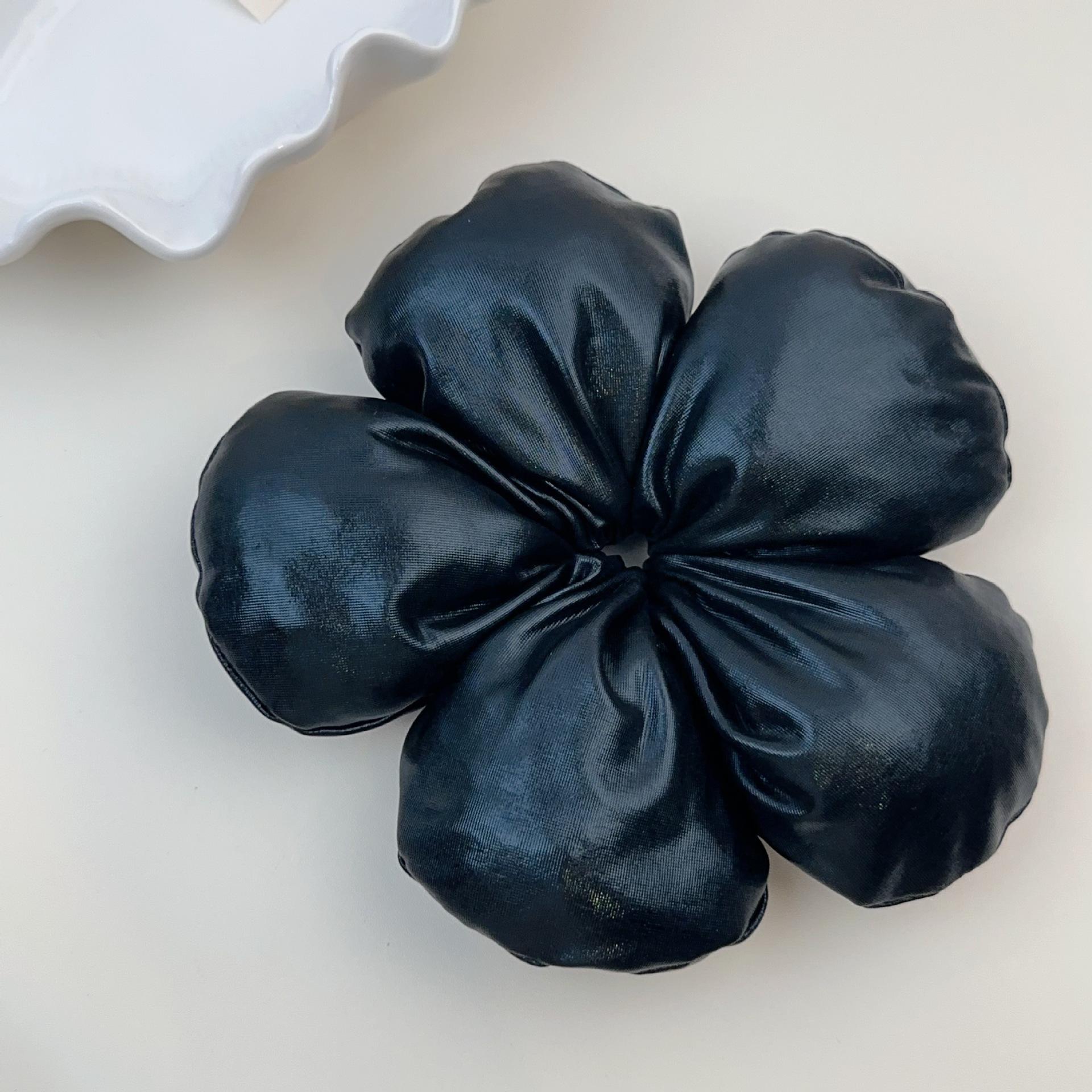 

Большая трехмерная резинка для волос с цветком для женщин Элегантная резинка для высокого хвоста Модная резинка для волос с пучком