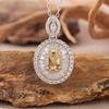 Natural Color Treasure Purple Citrine Garnet Topaz Necklace Women'S S925 Sterling Silver Light Luxury High Sense