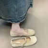 Gentle Fairy Wind Mary Jane Shoes Spring and Autumn 2025 French Temperament Suede Word with Flat Shoes Women