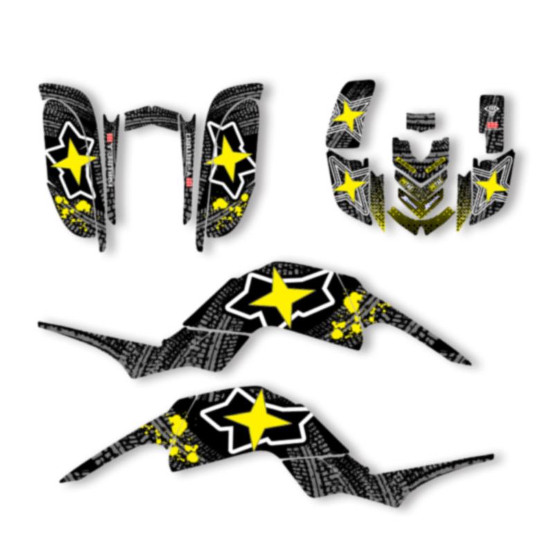 PowerZone Custom Team Graphics Backgrounds Decals Kits For YAMAHA RAPTOR 660 Number Name Custom