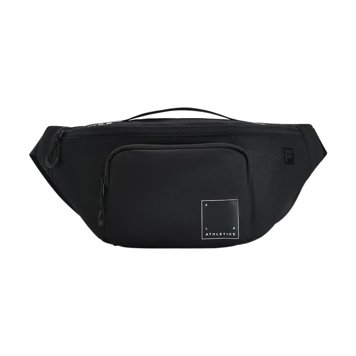 

FILA Solid Color Versatile Simple Zipper Closure Fabric Crossbody Bag Portable Waist Bag Mini Size Men bags Black A13M341101F-BK Pitch Black,Extra Small