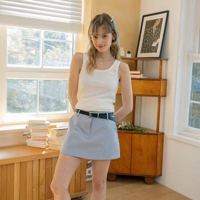 Deondeulob Dd_Blue Mini Skirt_Blue