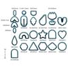 18/21/24Pcs Polymer Clay Earrings Cutters Geometry Die Baking Mould Handmade DIY Jewelry Making Cake Cookie Cutter Plastic