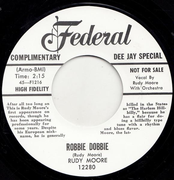

7inch Record ROBBIE DOBBIE Rudy Moore 12280 FEDERAL 2018 UK SoulFunk Used