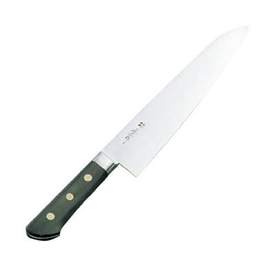 Masahiro with Gyuto 18cm (Japanese Steel, Brim)